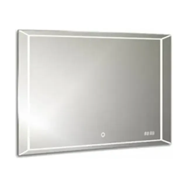 Зеркало Aquanika Quadro 80*60 AQQ6080RU03 с подсветкой и сенсорным выключателем, часы