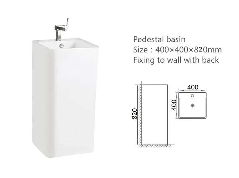 Напольная раковина CeramaLux N P7004L 40*40 белая