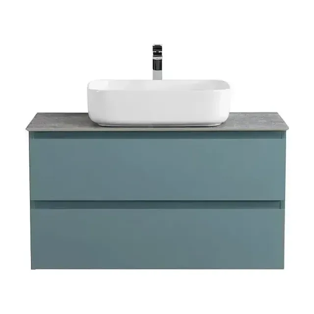Тумба с раковиной BelBagno Крафт (Kraft) 90 голубая матовая (столешница KEP-90-GRN)