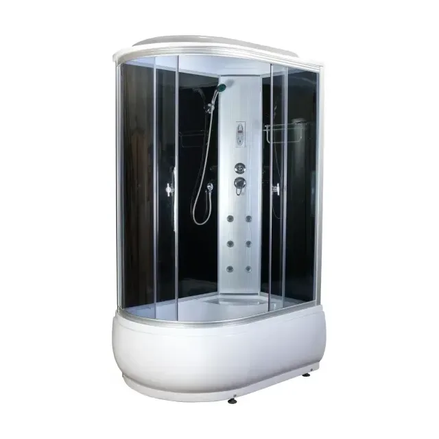 Душевая кабина AQUAPULSE 4006B 120х80х220см. grey black (в/п), угол правый.