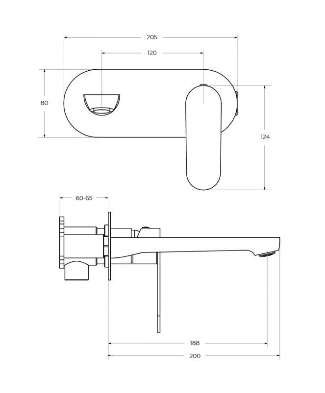 Смеситель Cezares Вектор (Stylus) STYLUS-BLI1-IN-W0 для раковины скрытый монтаж сатин