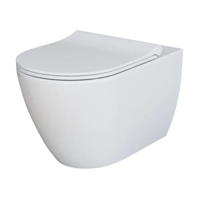 Унитаз Queen 113T20001R (570*360*400) БЕЛЫЙ подвесной БЕЗОБОДКОВЫЙ