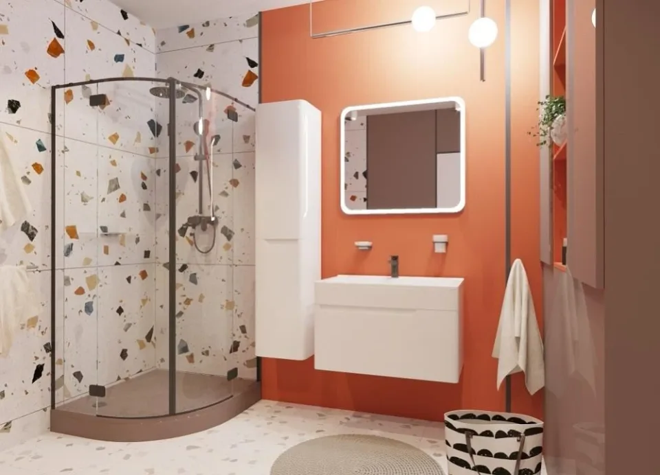 Пенал Эстет Kare Luxe 35 белый/на выбор L подвесной