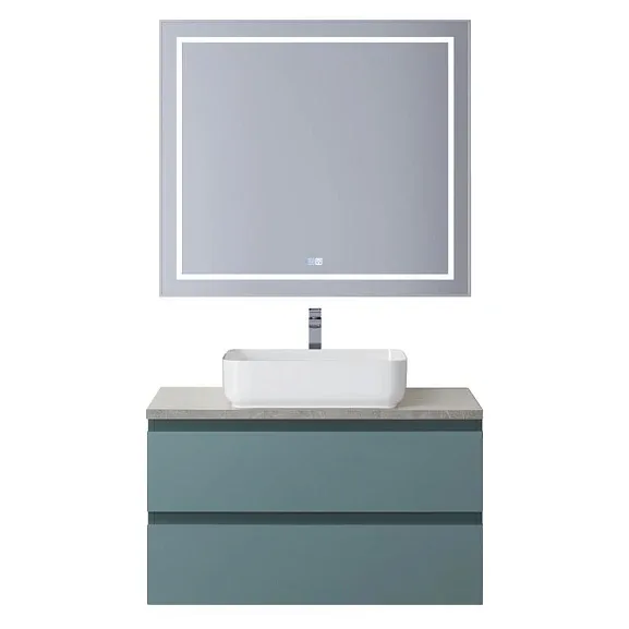 Комплект мебели BelBagno Крафт (Kraft) 90 голубой матовый (столешница KEP-90-MGL)