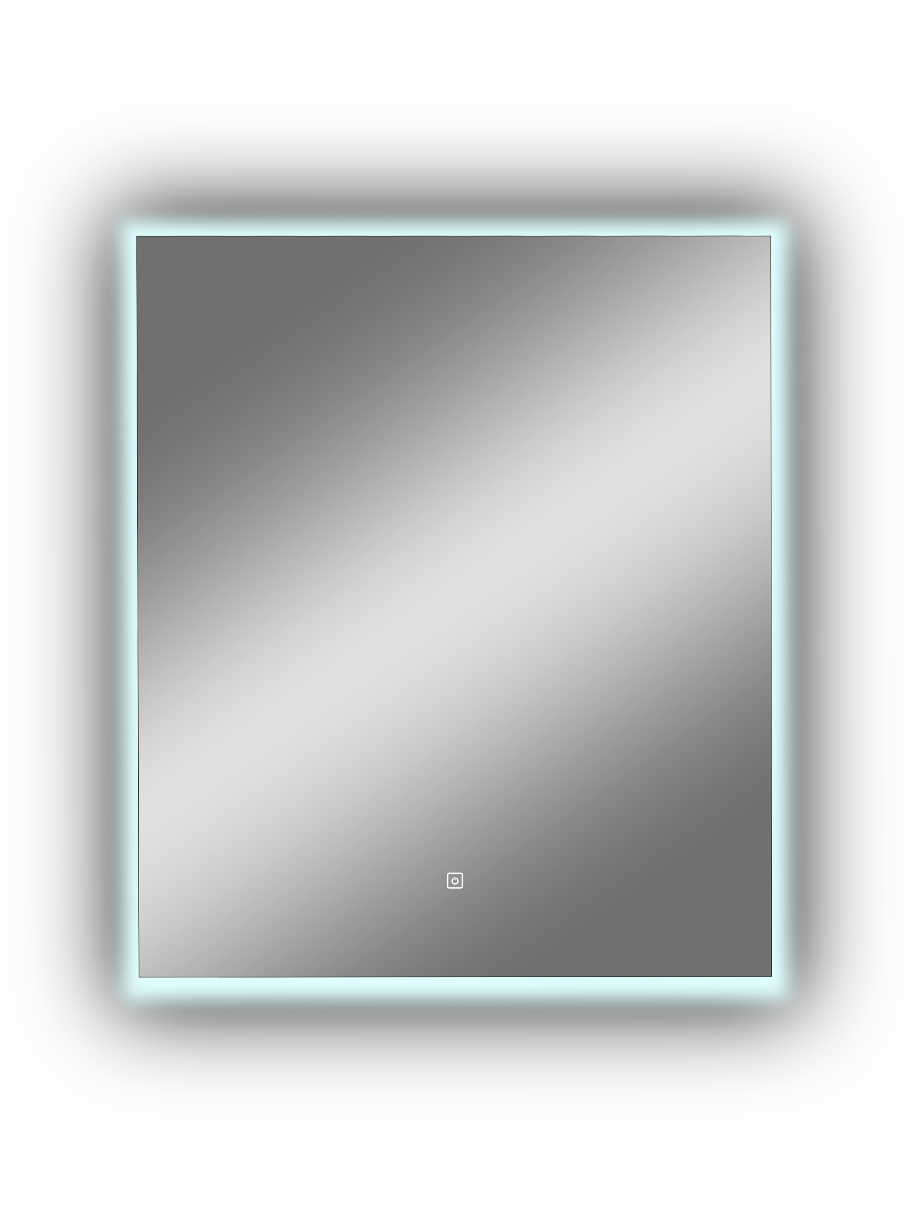 Зеркало Zled-T с LED-подсветкой, 60*70см, прямоугольное
