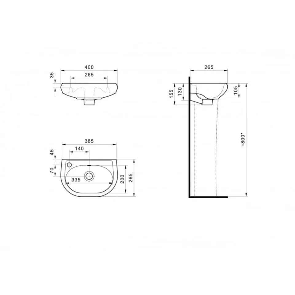 Раковина Santek Бриз 40 L