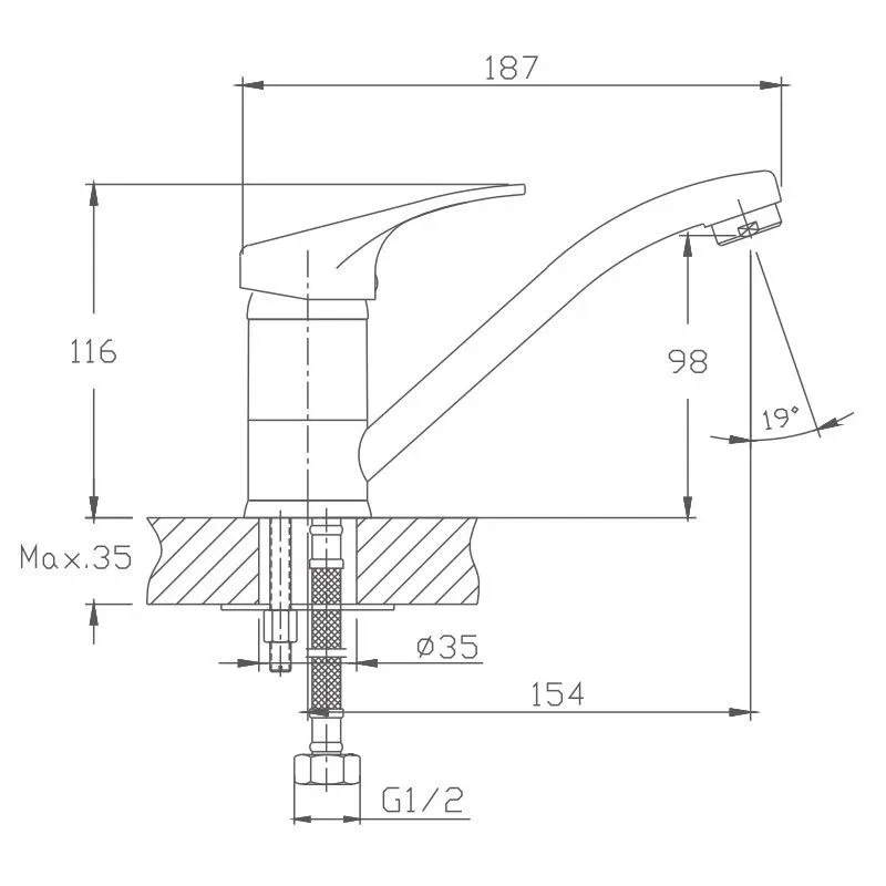 Смеситель Haiba HB4513 для кухни