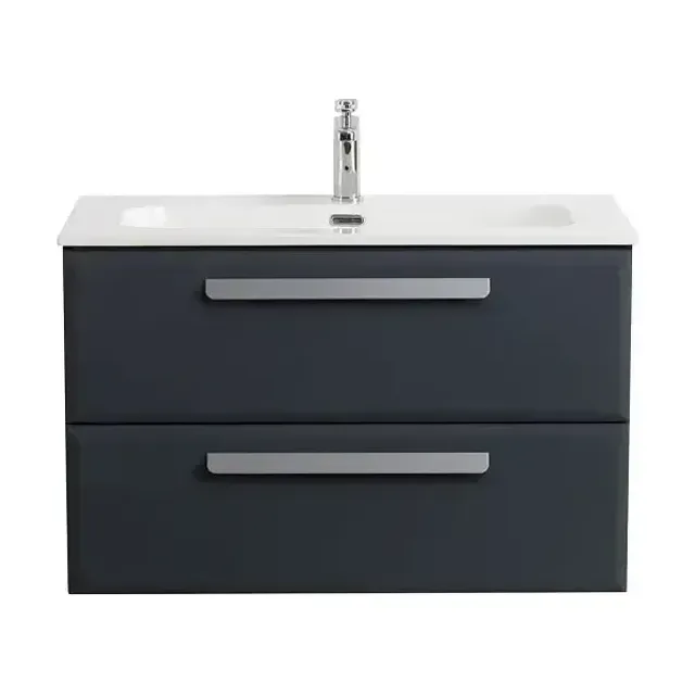 Тумба с раковиной Cezares Эко-Кер (Eco-Cer) 80 графит (раковина CZR-8073-80)