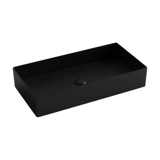 Раковина из сантехнического фарфора Ceramica Nova Элемент (Element) 70 см CN6071MB накладная цвет черный матовый