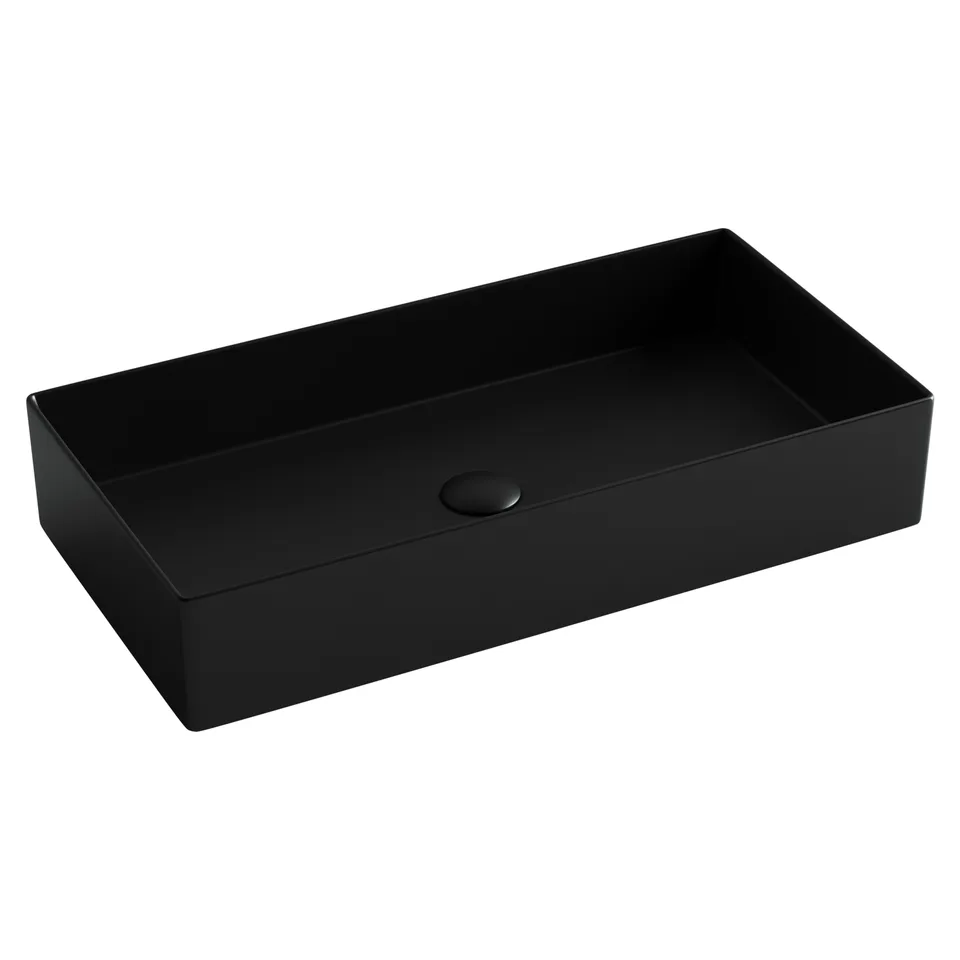 Раковина из сантехнического фарфора Ceramica Nova Элемент (Element) 70 см CN6071MB накладная цвет черный матовый