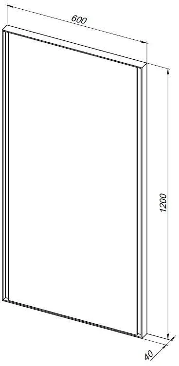 Зеркало Allen Brau Infinity 1.21020.BL 60*120 с Led-подсветкой и инфракрасным выключателем черное матовое