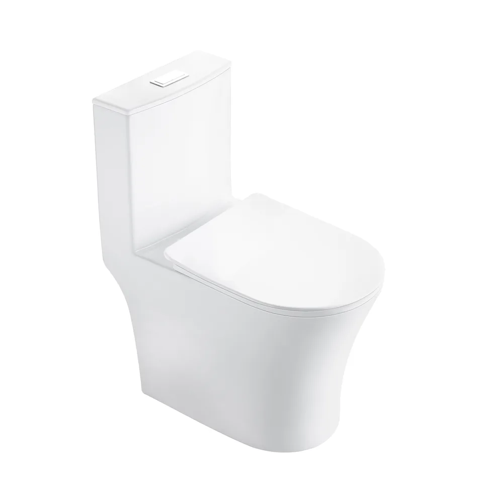 Унитаз напольный Grossman Thin Rim GR-5607SQ (656х370х796) тонкий ободок,белый,моноблок с тонкой крышкой,микролифт,смыв торнадо,1 место