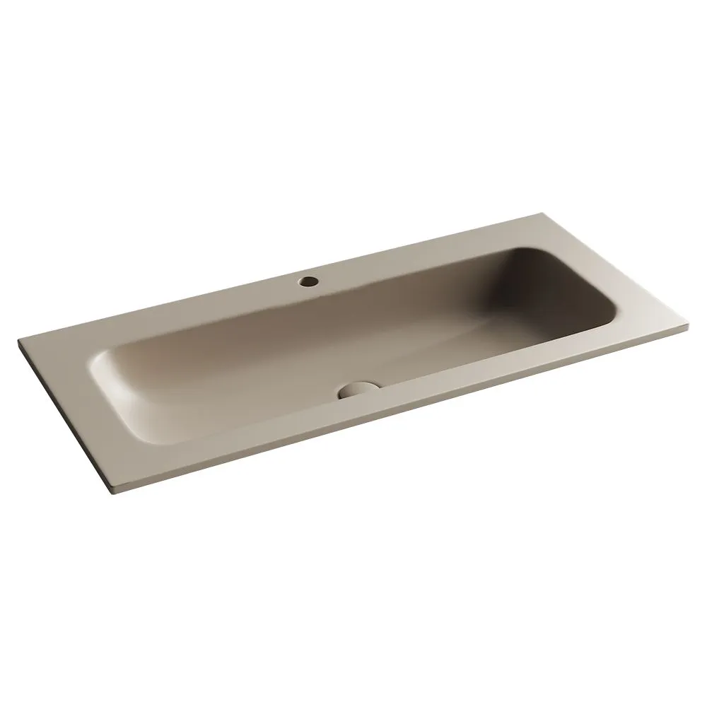 Раковина из сантехнического фарфора Ceramica Nova Грация (Grace) 100 см CN7013MC накладная цвет коричневый