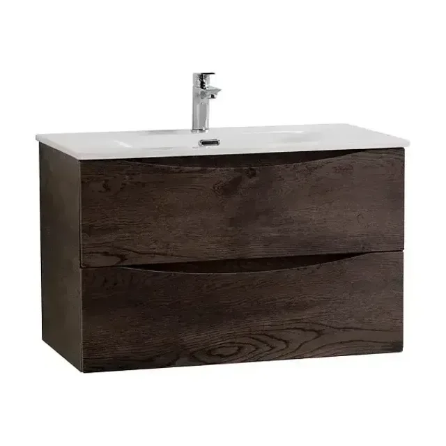 Комплект мебели BelBagno Marino-Cer-N 80 серый натуральный дуб