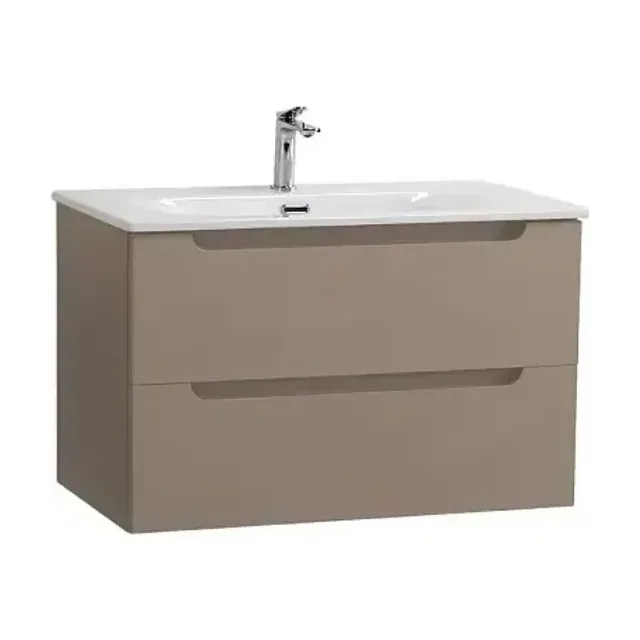 Тумба с раковиной BelBagno Этна (Etna) 90 бежевая матовая (раковина BB-8099-90)