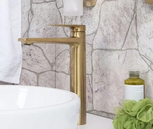 Смеситель WasserKRAFT Aisch 5503H для раковины матовое золото