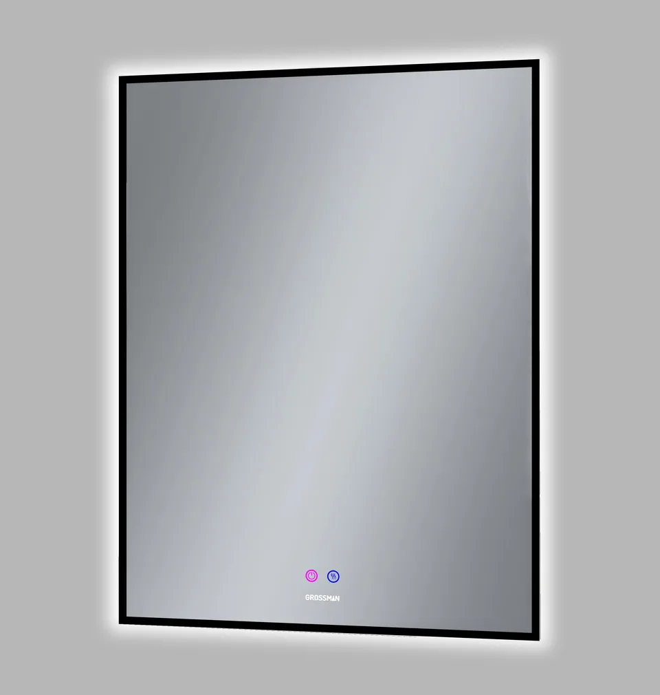 Зеркало PRAGMA-норма BLACK (600*800*45) LED с сенсорным выключателем и подогревом