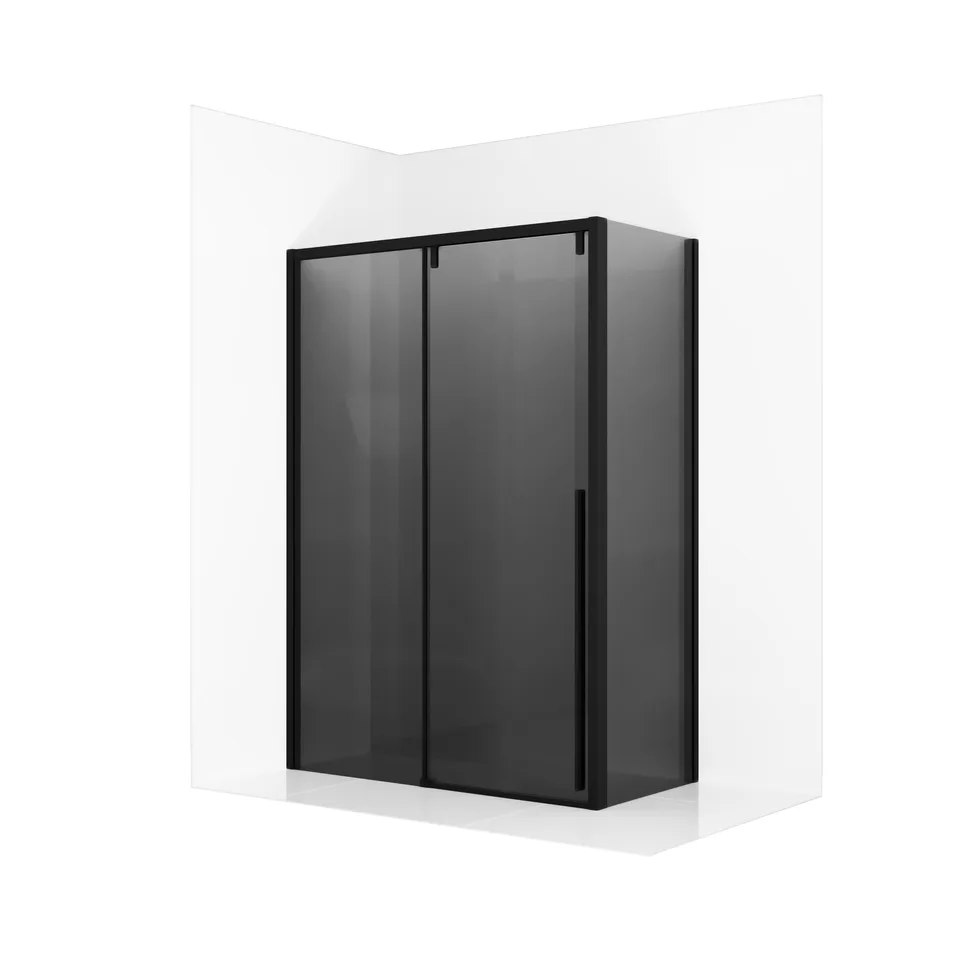 Душевое ограждение Ambassador Intense 110022203IBB-80IBB (140х80х200) прямоугольник,черный,стекло тонированное,раздвижная,2 места
