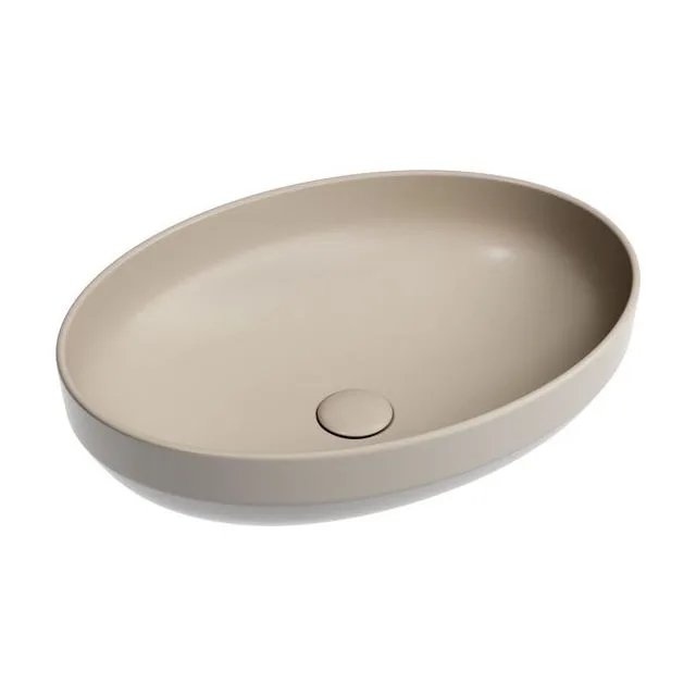 Раковина из сантехнического фарфора Ceramica Nova Элемент (Element) 50 см CN6056MC накладная цвет бежевый матовый