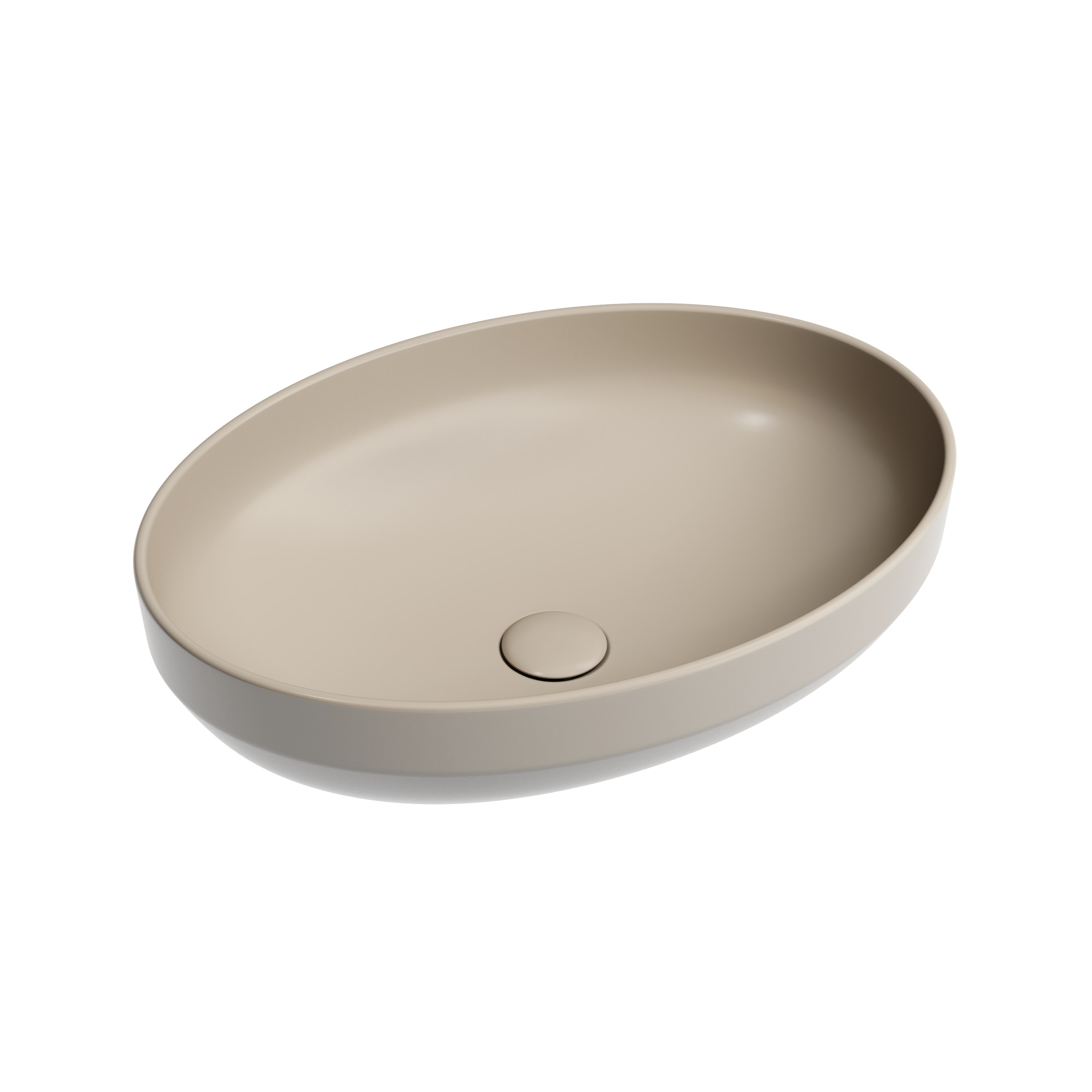 Раковина из сантехнического фарфора Ceramica Nova Элемент (Element) 50 см CN6056MC накладная цвет бежевый матовый