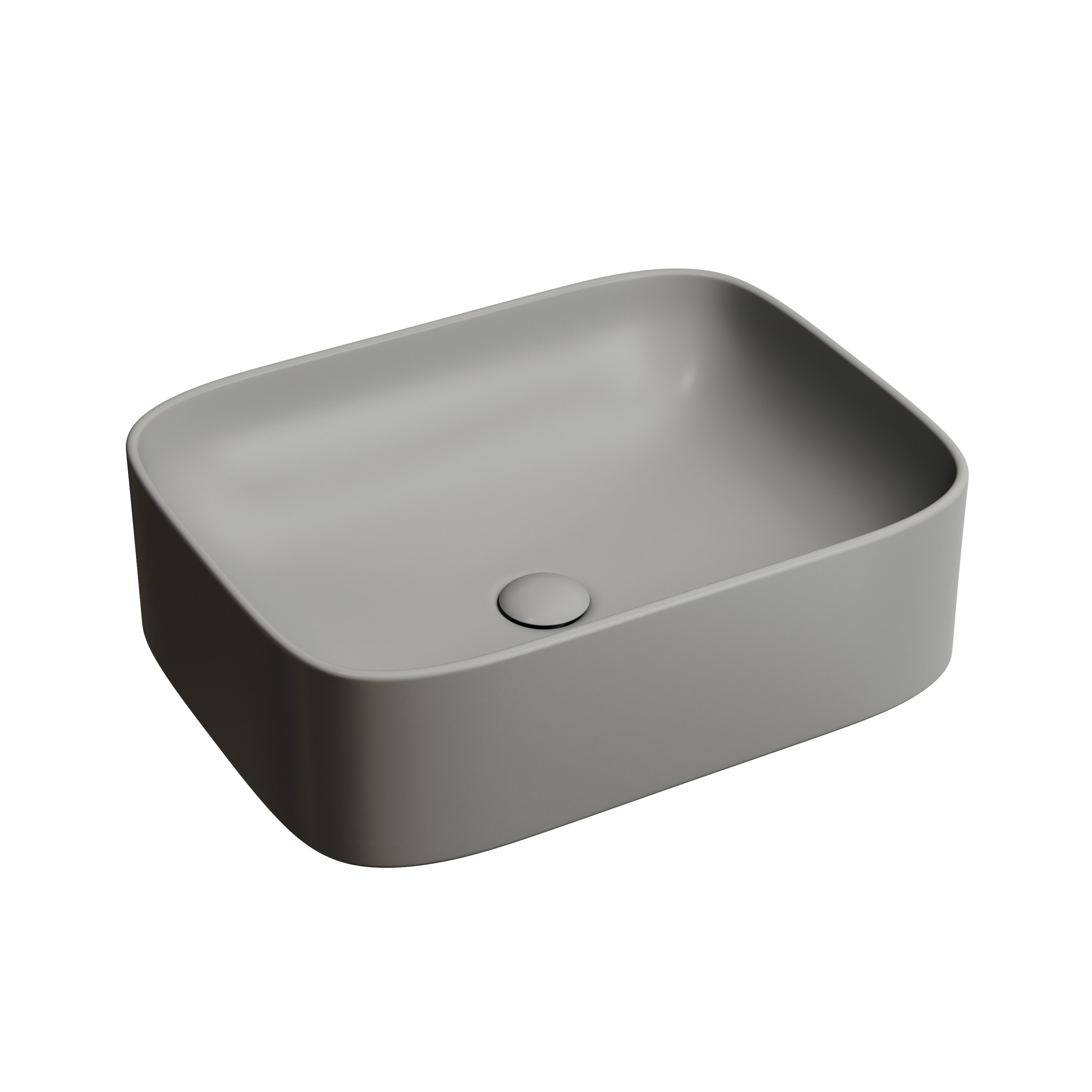 Раковина из сантехнического фарфора Ceramica Nova Элемент (Element) 51 см CN6052MH накладная цвет антрацит матовый