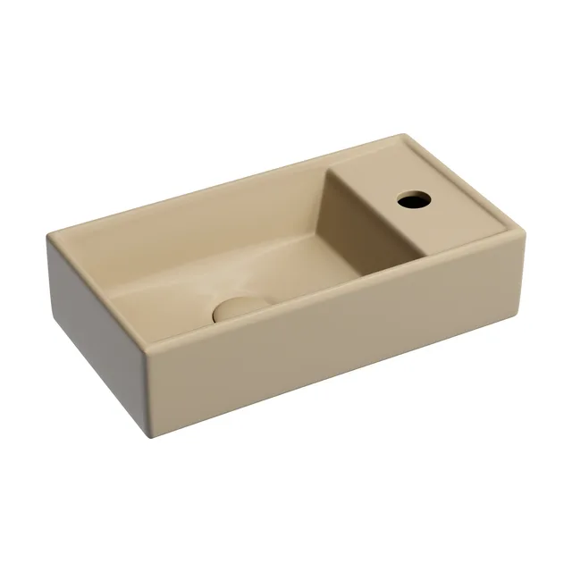 Раковина из сантехнического фарфора Ceramica Nova Элемент (Element) 42 см CN6051LMC подвесная цвет бежевый матовый