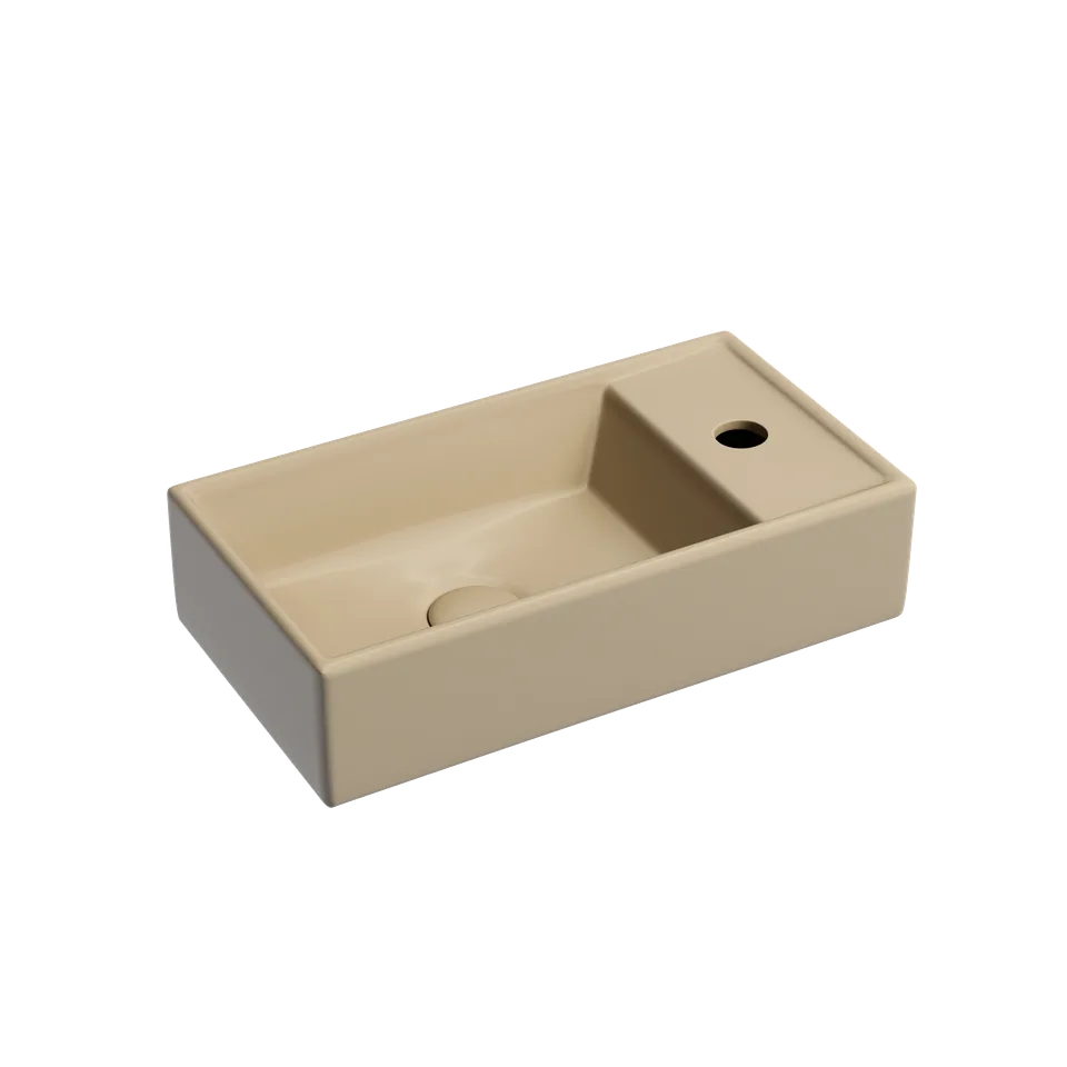 Раковина из сантехнического фарфора Ceramica Nova Элемент (Element) 42 см CN6051LMC подвесная цвет бежевый матовый