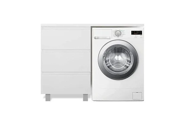 Тумба с раковиной Эстет Dallas Luxe 150 L напольная 3 ящика белая ФР-00009683