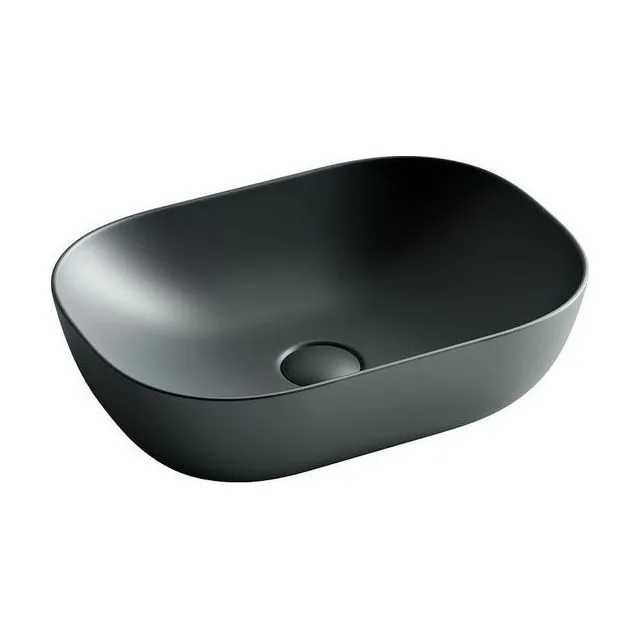 Раковина из сантехнического фарфора Ceramica Nova Элемент (Element) 46 см CN6009MDH накладная цвет темный антрацит матовый