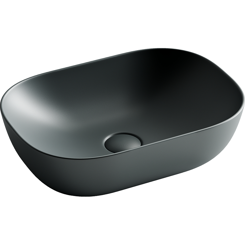 Раковина из сантехнического фарфора Ceramica Nova Элемент (Element) 46 см CN6009MDH накладная цвет темный антрацит матовый