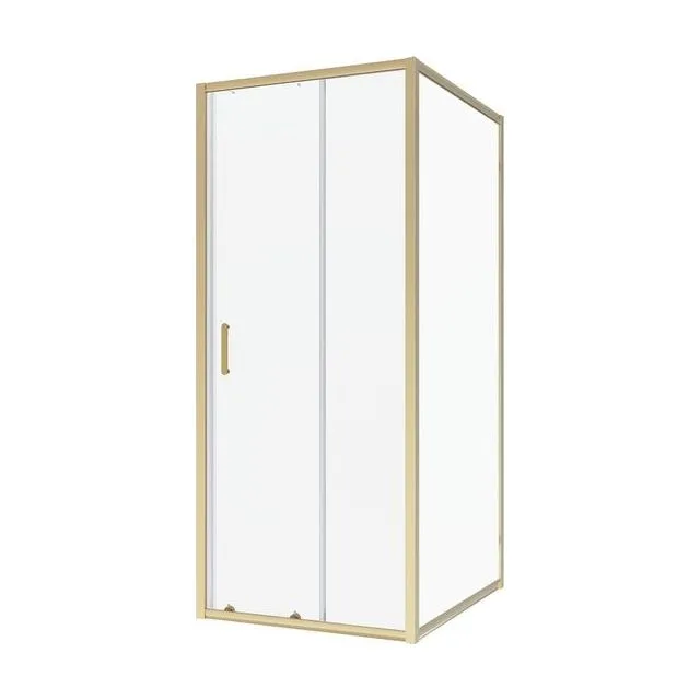 Душевое ограждение Niagara Nova NG-42-10AG-A110G (100х110х195) прямоугольник,золото,двери раздвижные,стекло прозрачное