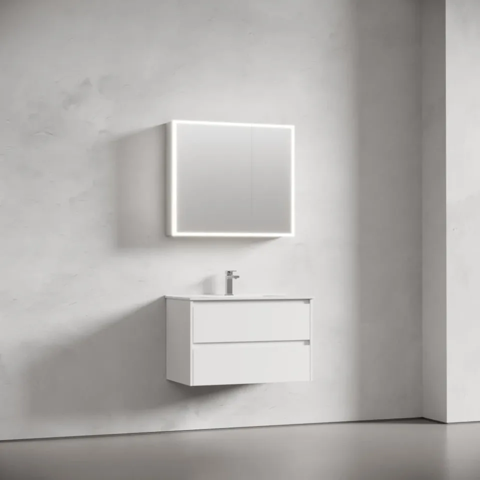 Зеркало-шкаф Sancos Evoke 80*70 с Led подсветкой