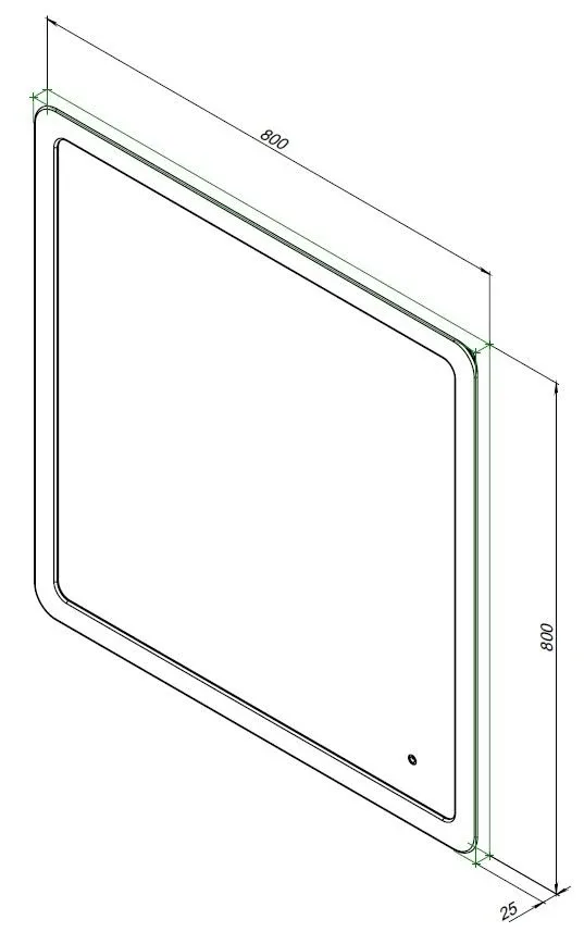 Зеркало Aquanet Ирис 80x80 с подсветкой LED