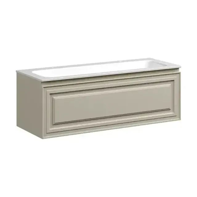 Тумба с раковиной Sancos Very 120 Beige Soft (раковина Element CN7016 121*45,7 два отверстия под смеситель)