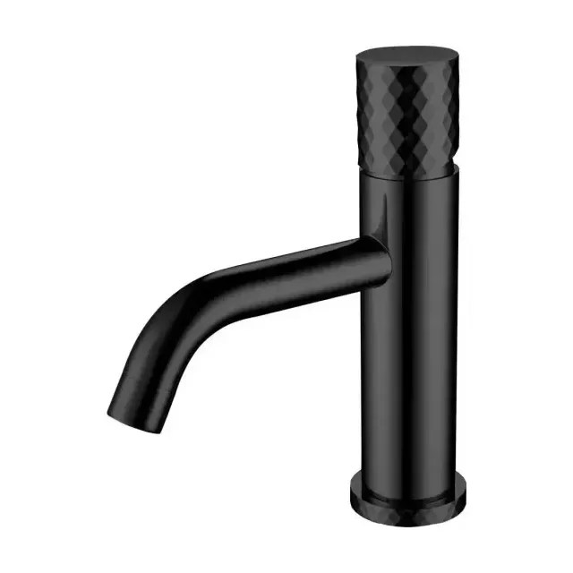 Смеситель Boheme Stick 121-BB для раковины черный матовый ручка Diamond