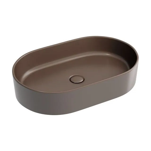 Раковина из сантехнического фарфора Ceramica Nova Элемент (Element) 61 см CN6048MDB накладная цвет темно-коричневый матовый