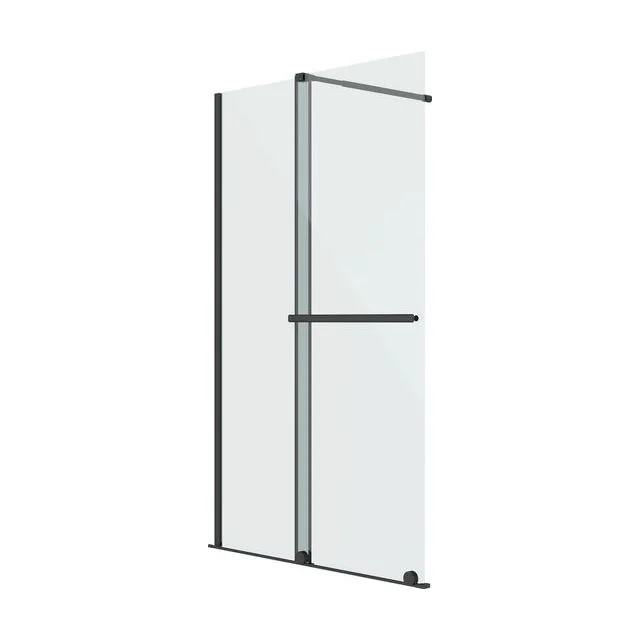 Душевая перегородка Niagara Nova NG-671-90BLACK (90х200) черный матовый,раздвижная,стекло прозрачное