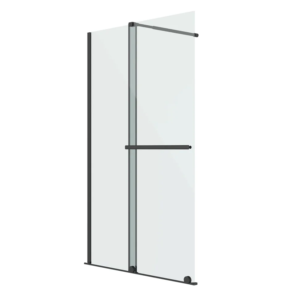 Душевая перегородка Niagara Nova NG-671-12BLACK (120х200) черный матовый,раздвижная,стекло прозрачное,1 место