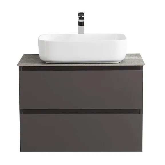 Тумба с раковиной BelBagno Крафт (Kraft) 60 темно-серая матовая (столешница гранит)