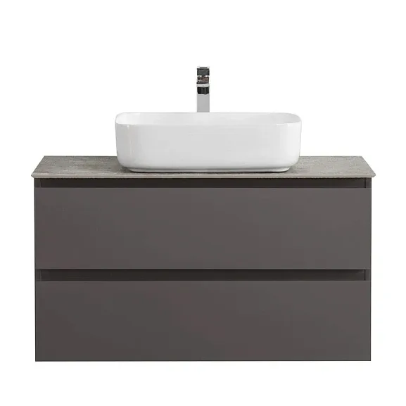 Тумба с раковиной BelBagno Крафт (Kraft) 90 темно-серая матовая (столешница KEP-90-GRN)