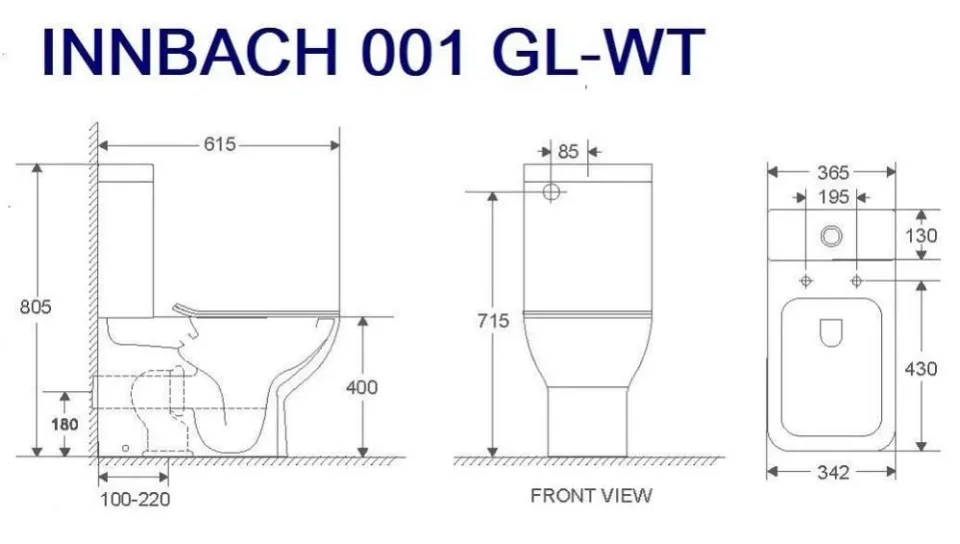 Унитаз-компакт WeltWasser Innbach 001 GL-WT 36,5*61,5 белый глянец безободковый с крышкой-сиденьем микролифт Slim