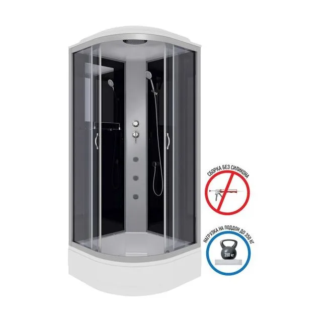 Душевая кабина Niagara Classic NG-3502-14G (100х100х215) средний поддон(26см),стекло тонированное