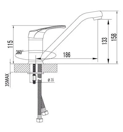 Смеситель Lemark Omega для кухни LM3104C