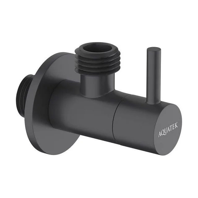 Угловой переходник AQUATEK, матовый черный AQ2452MB