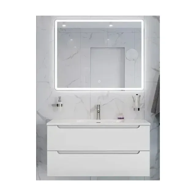 Комплект мебели BelBagno Этна (Etna) 100 белый матовый (раковина BB-8099-100)