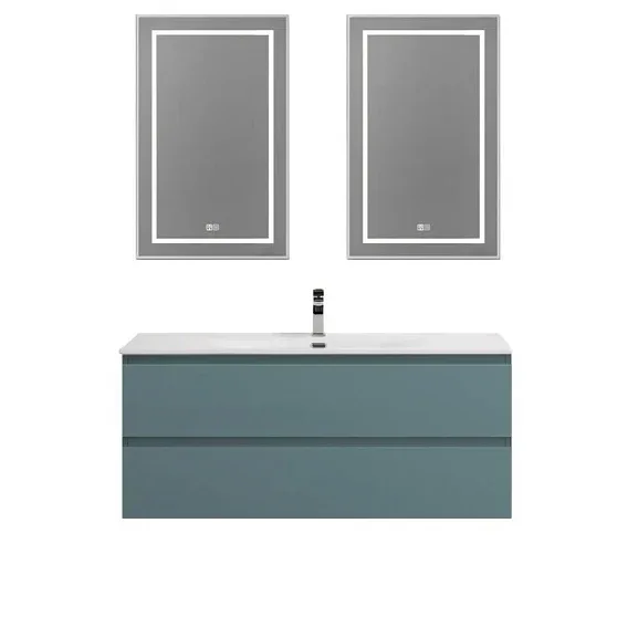 Комплект мебели BelBagno Крафт (Kraft) 120 с двумя ящиками голубой матовый (раковина BB-8099-120)