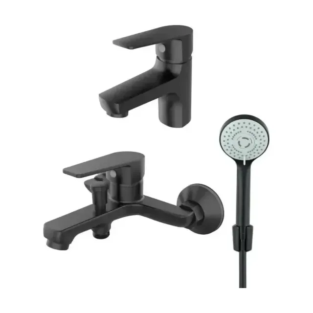 Комплект смесителей Orange Loop M26-311b черный матовый