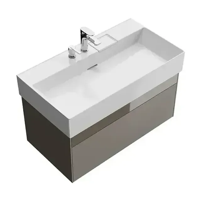 Тумба с раковиной Kerama Marazzi Logica 90 песчаный, 2 отверстия