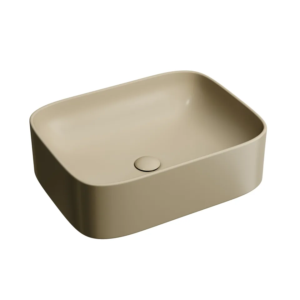 Раковина из сантехнического фарфора Ceramica Nova Элемент (Element) 51 см CN6052MC накладная цвет бежевый матовый