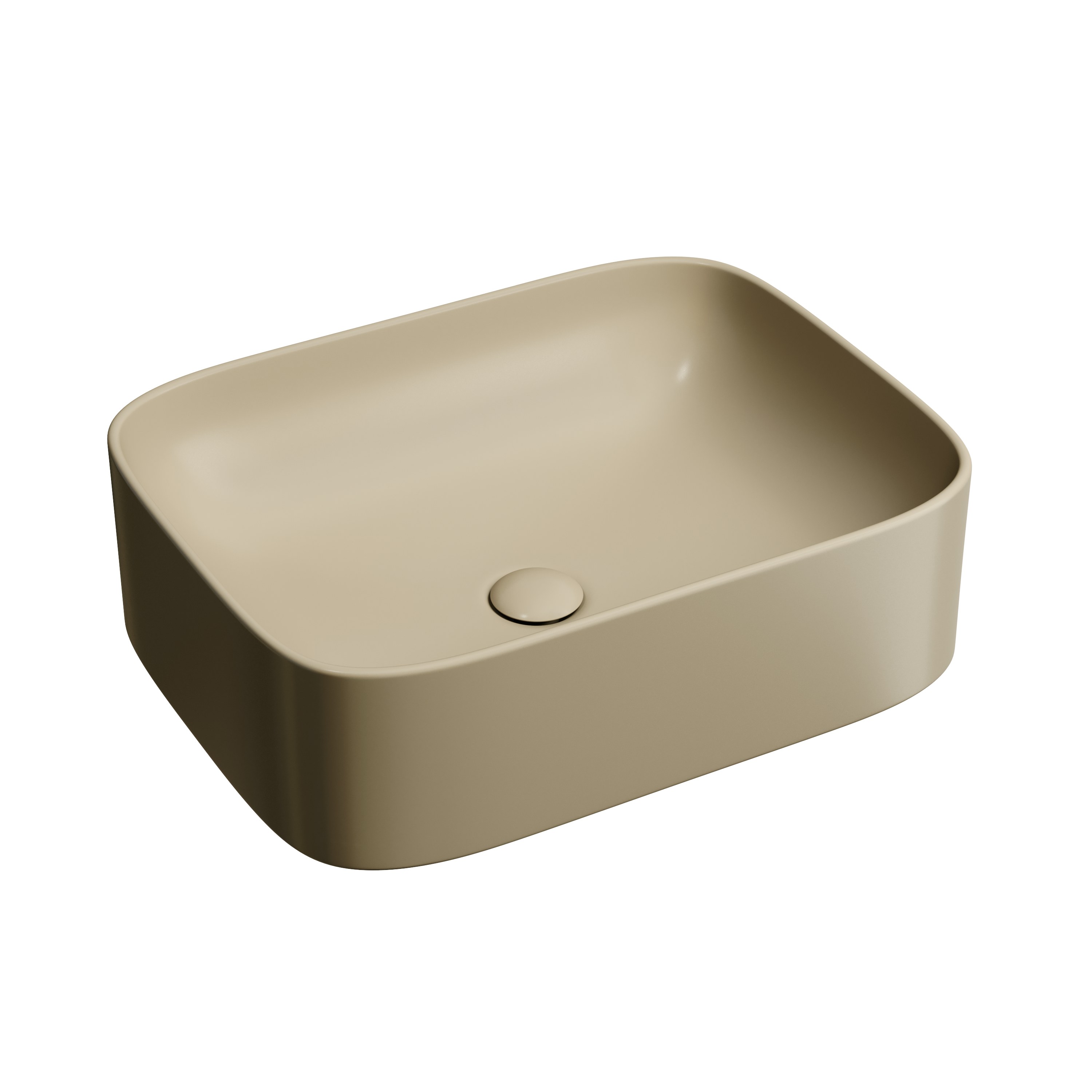 Раковина из сантехнического фарфора Ceramica Nova Элемент (Element) 51 см CN6052MC накладная цвет бежевый матовый